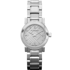 Burberry Damenuhr "The CIty" in Silber mit Diamanten - BU9213