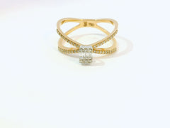 Bague de fiançailles Linden en or jaune 18 carats 750 millièmes et diamants - BYZ0005017 