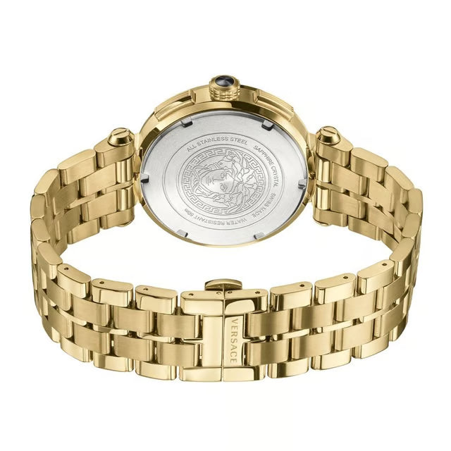 Versace Aion Chronograph Herren Uhr Gold Silber