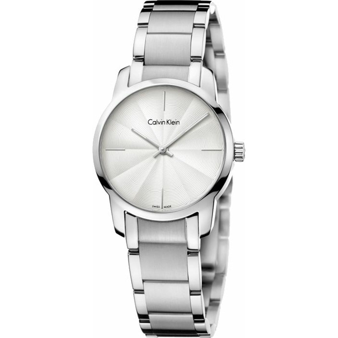 Calvin Klein City Damenuhr in Silber - K2G23146