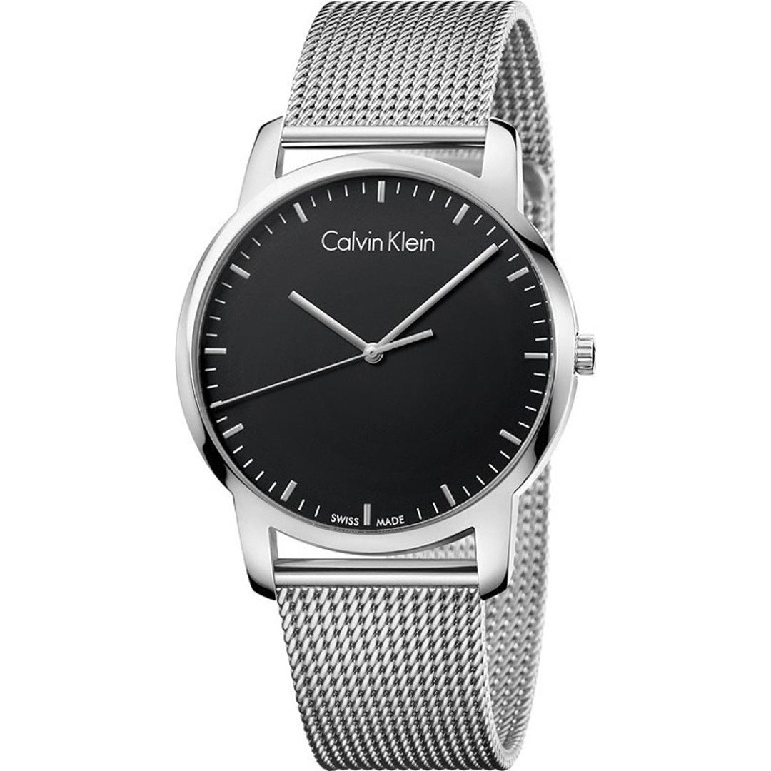 Calvin Klein City Herren Uhr Schwarz Silber