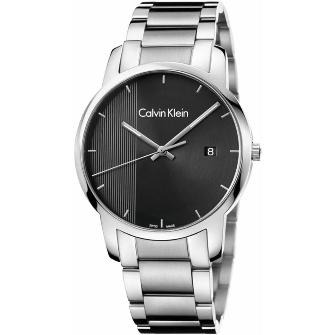 Calvin Klein City Herrenuhr in Schwarz, Silber - K2G2G14Y