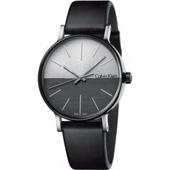 Calvin Klein Boost Schwarz Grau Leder Herrenuhr - K7Y21CCX