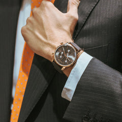 Calvin Klein City Chronograph Herren Uhr Schwarz Braun Leder