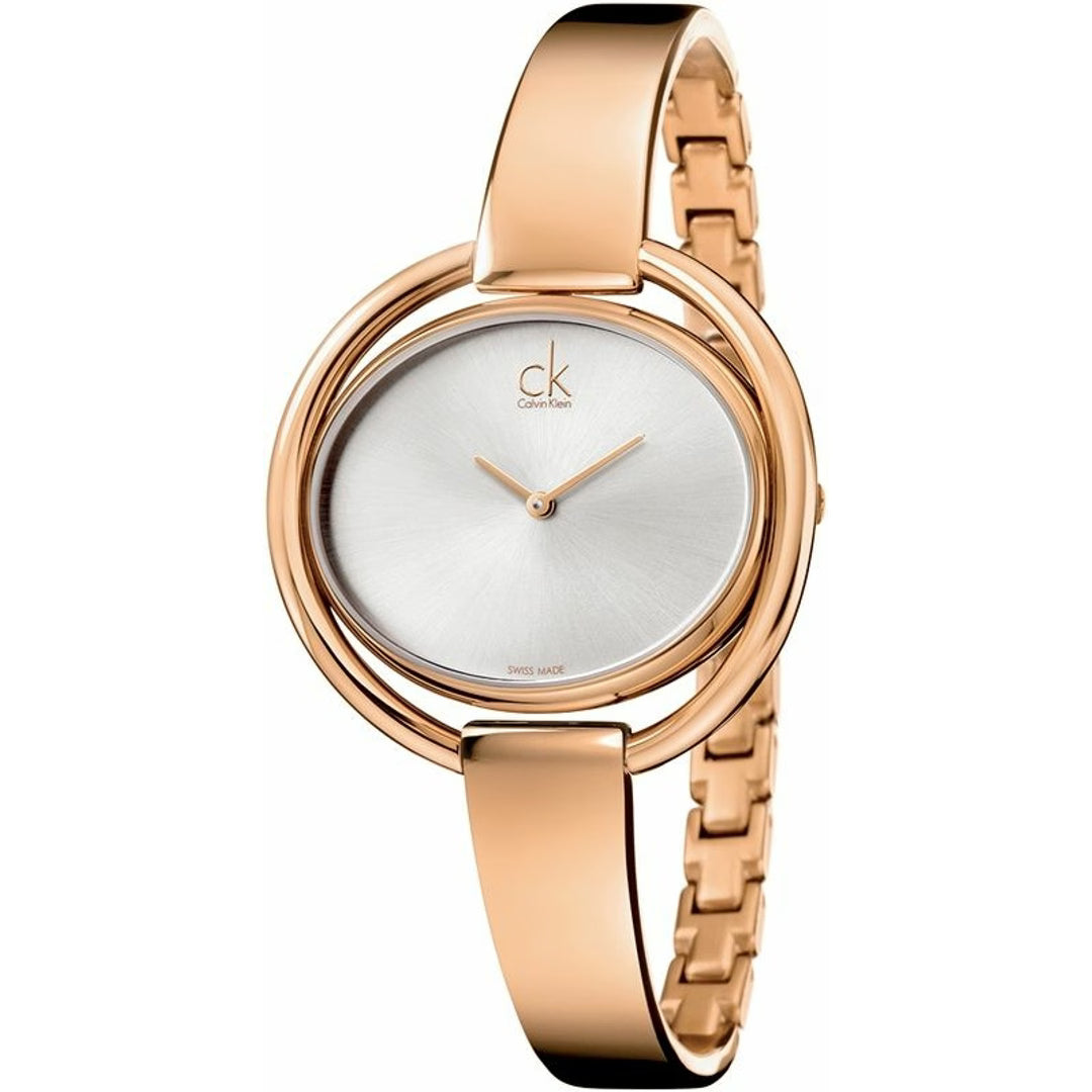 Calvin Klein Impetuous 35mm Uhr Silber Roségold Edelstahl
