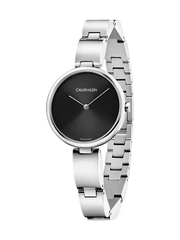 Calvin Klein Wavy Schwarz Edelstahl Damenuhr - K9U23141