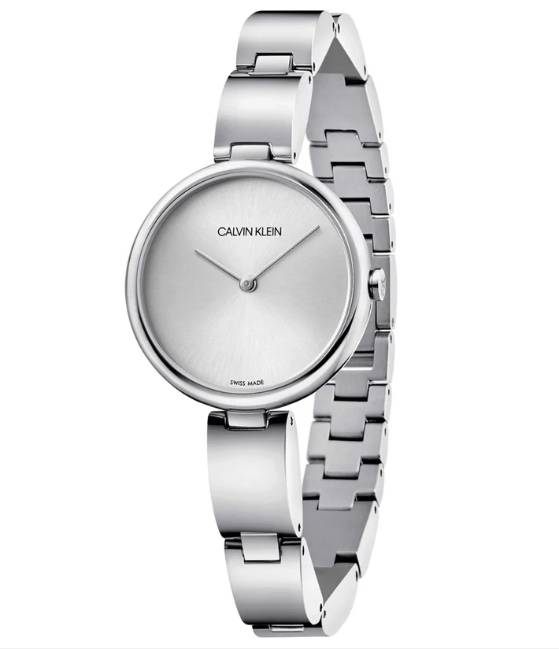 Calvin Klein Wavy Edelstahl Silber Damenuhr - K9U23146