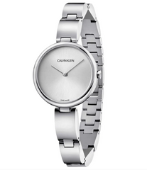 Calvin Klein Wavy Edelstahl Silber Damenuhr - K9U23146