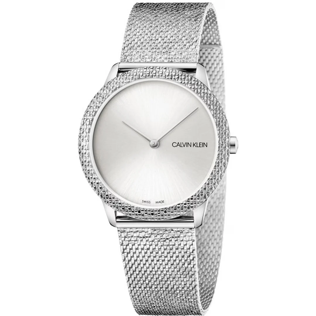 Calvin Klein Minimal 24mm Uhr Silber Edelstahl Mesh - K3M23T26