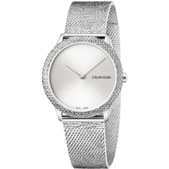 Calvin Klein Minimal 24mm Uhr Silber Edelstahl Mesh - K3M23T26