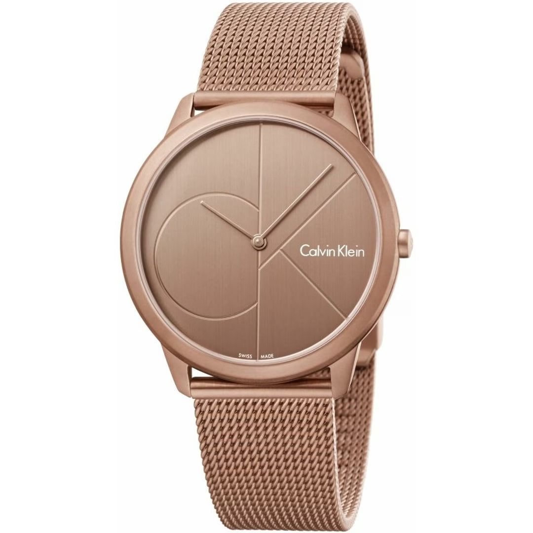 Calvin Klein Minimal Gent 40mm Herrenuhr Roségold Mesh - K3M11TFK