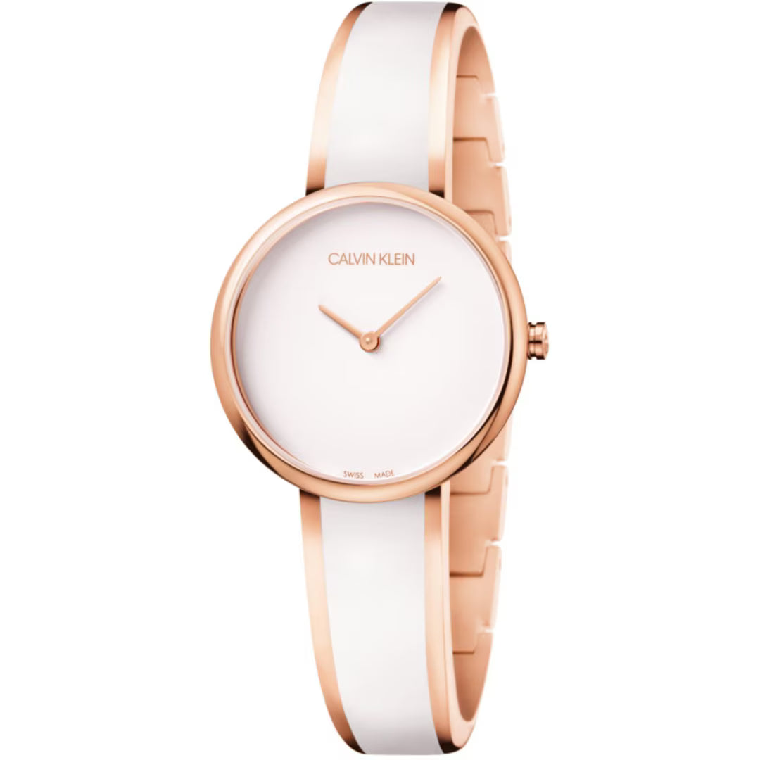 Calvin Klein Seduce 30mm Uhr Silber Roségold Edelstahl