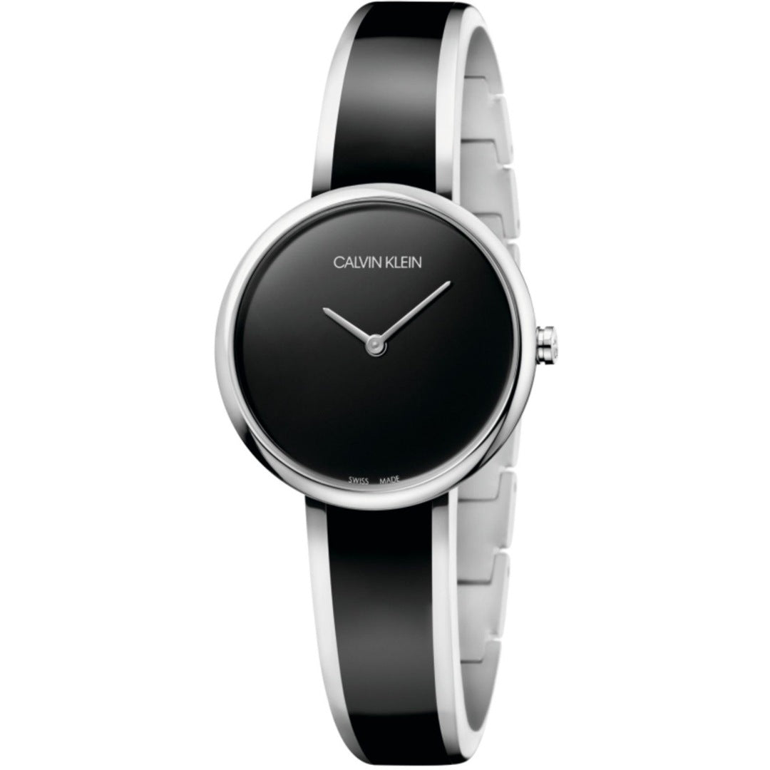 Calvin Klein Seduce 30mm Uhr Silber Schwarz Edelstahl