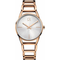 Calvin Klein Stately 34mm Damenuhr in Silber Roségold aus Edelstahl - K3G23626
