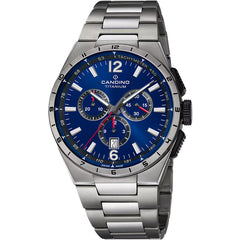 Candino Swiss Made Titanium Herrenuhr Blau 43 mm - C4603/H