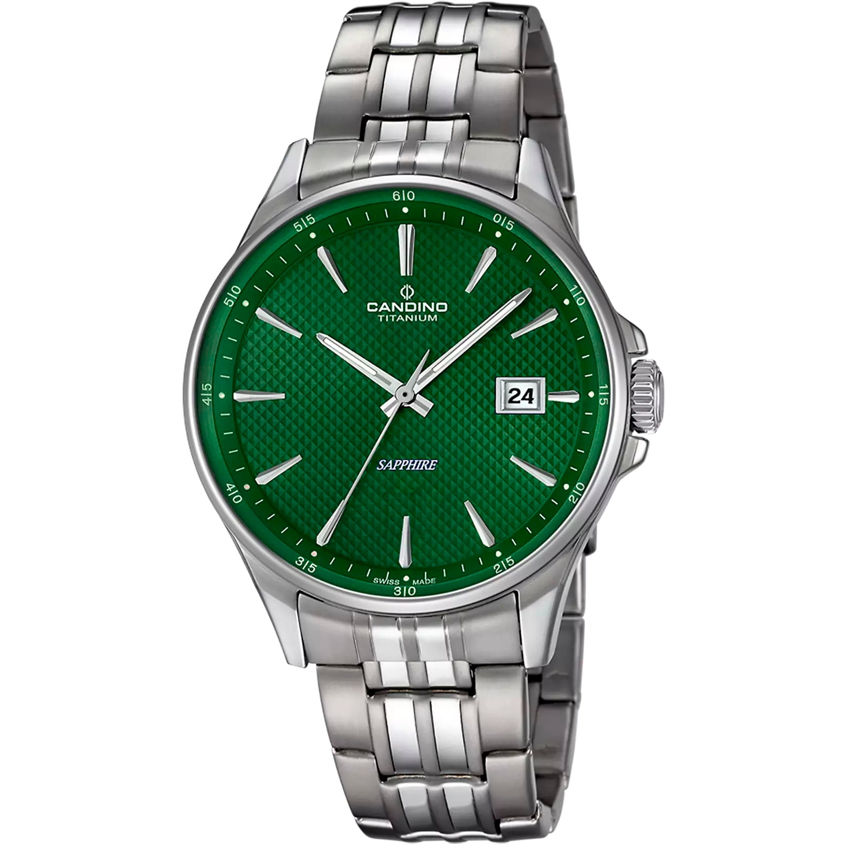 Candino Swiss Made Titanium Herrenuhr Grün 41 mm - C4606/C