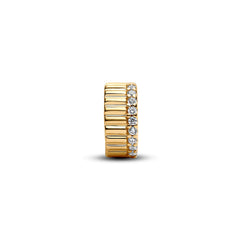 Charm Clip Pandora, Funkelnde Rillen aus 585er Gelbgold, 764078C01