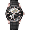 Claude Bernard Aquarider Herren Open Heart Schwarz Goldfarben 42 mm - 85030 357RNCA NIR