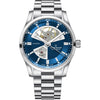 Claude Bernard Aquarider Herren Open Heart Blau 42 mm - 85030 3M BUIN