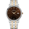Claude Bernard Classic Gents Herren Grossdatum Braun Gold 42 mm - 53007 357JM BRID
