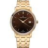 Claude Bernard Classic Gents Herren Grossdatum Braun Gold 42 mm - 53007 37JM BRID
