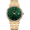 Claude Bernard Classic Gents Herren Grossdatum Grün Gold 42 mm - 53007 37JM VID