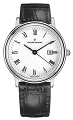 Claude Bernard Classic Ladies Damenuhr Schwarz Roségold