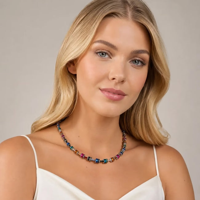 Coeur de Lion Classic Polaris & Strass Halskette Multicolor Winter – 4409/10-1541