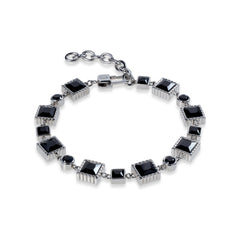 Coeur de Lion Geometry Spinell Armband Schwarz Silber&nbsp;
