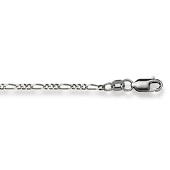 Collier Gold 750 Weiss Figaro 1.8 mm