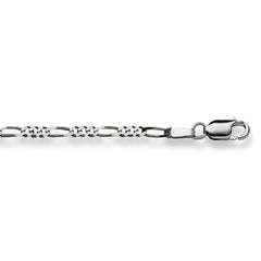 Collier Gold 750 Weiss Figaro 2.3 mm