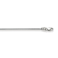 Collier Gold 750 Weiss Schlange Matt 1.1 mm