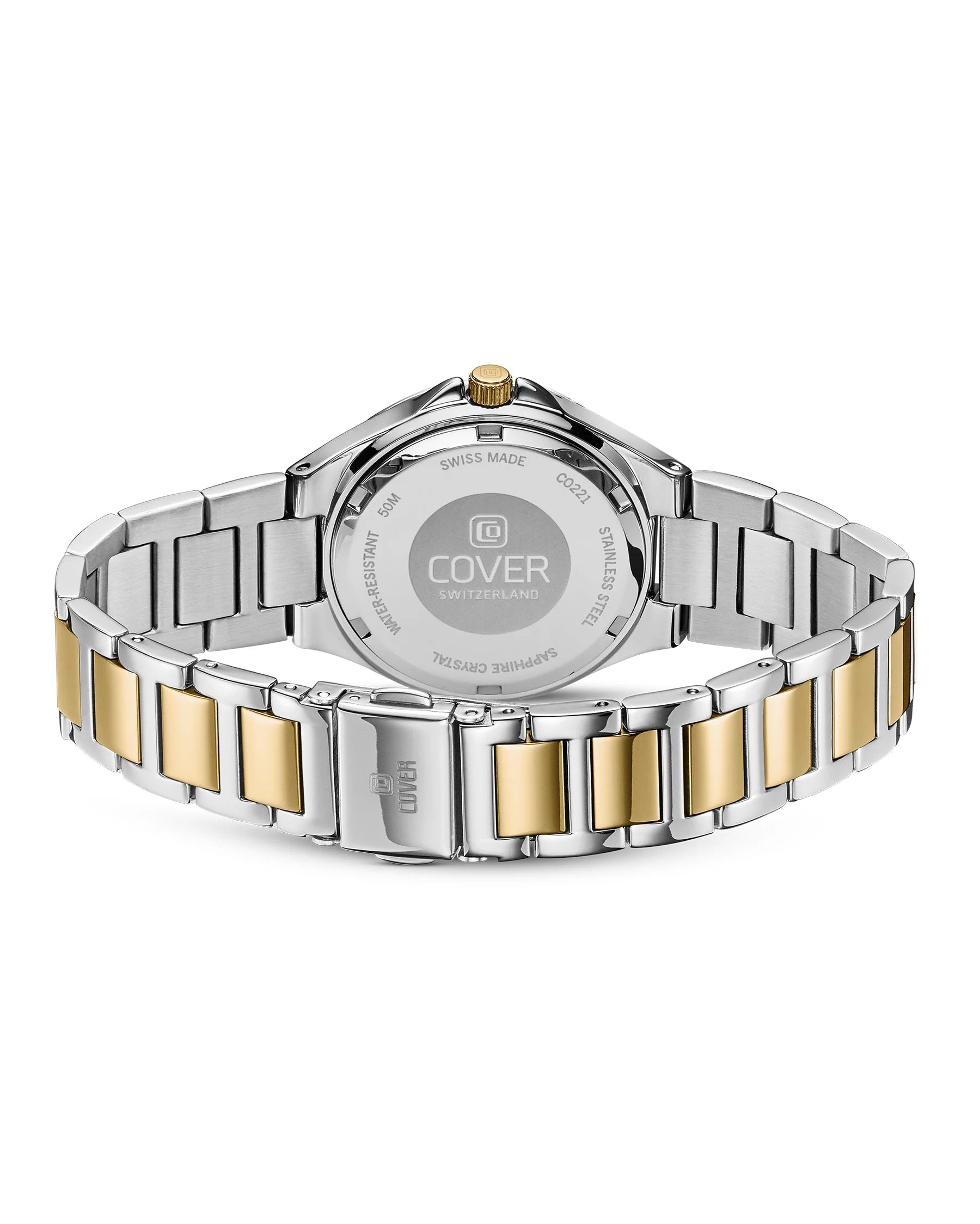 COVER Cardea Crystal Blau, Bicolor Gold Damenuhr - CO221.04