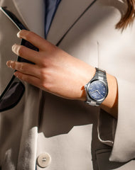 COVER Iconosteel Lady Blaues Perlmutt, Silber - CO223.02