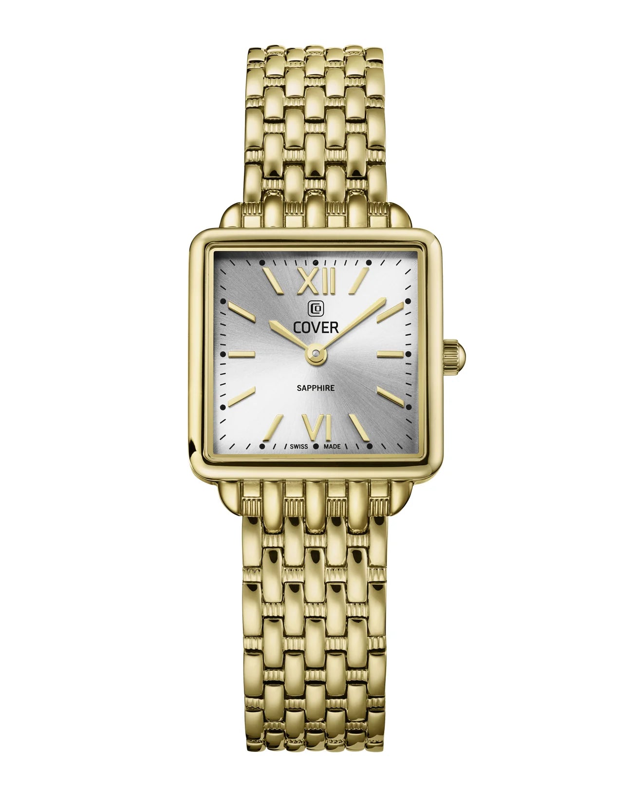 COVER Lovis Square Damen Uhr Silber Roségold