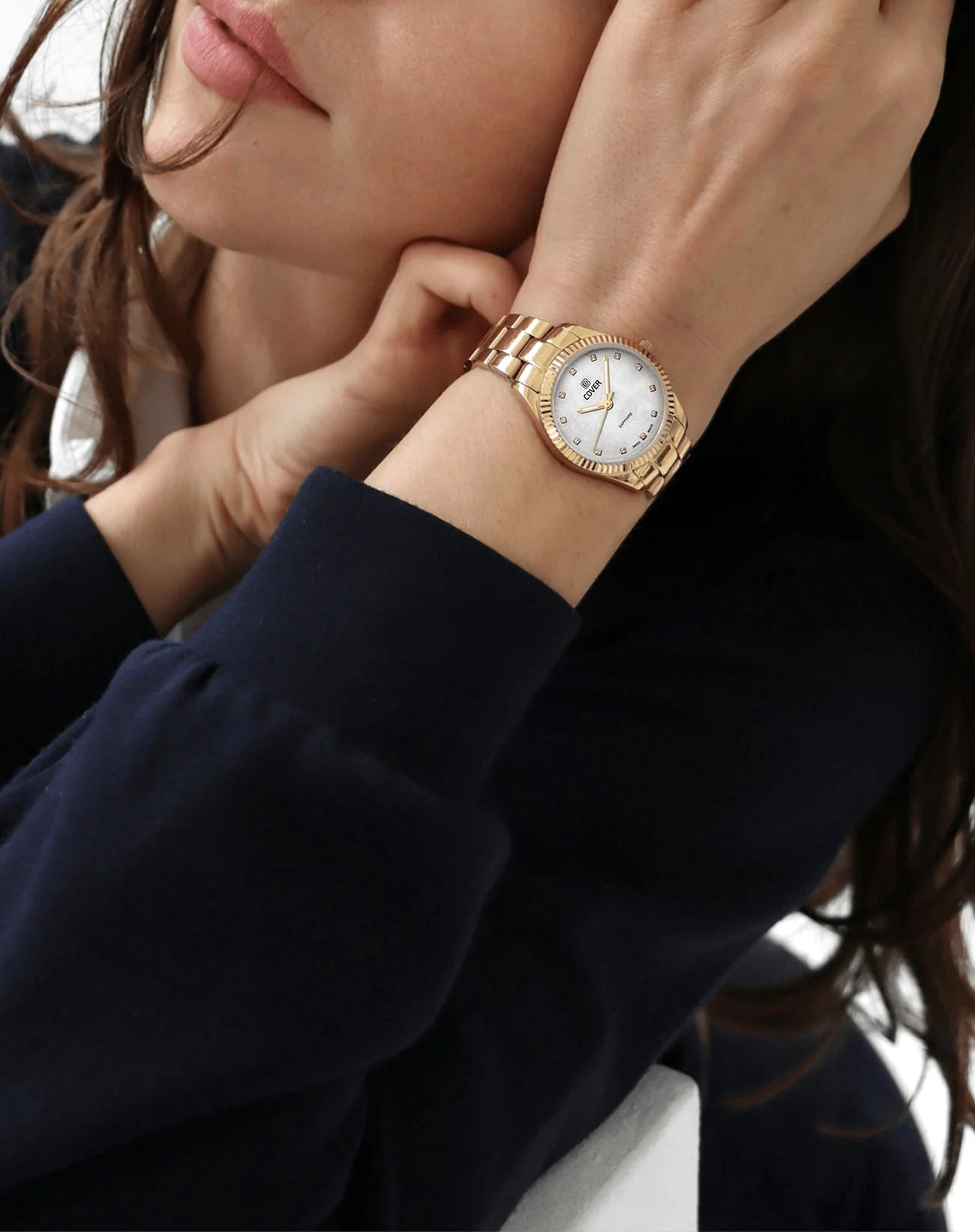 COVER Valentina Mini Weißes Perlmutt, Gold - CO224.05