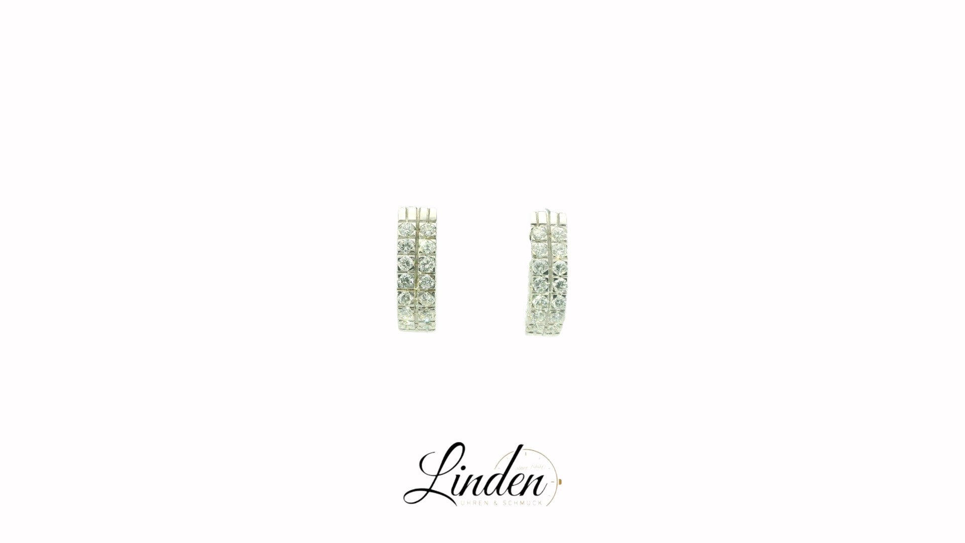 Creolen 750 Weissgold Diamant
