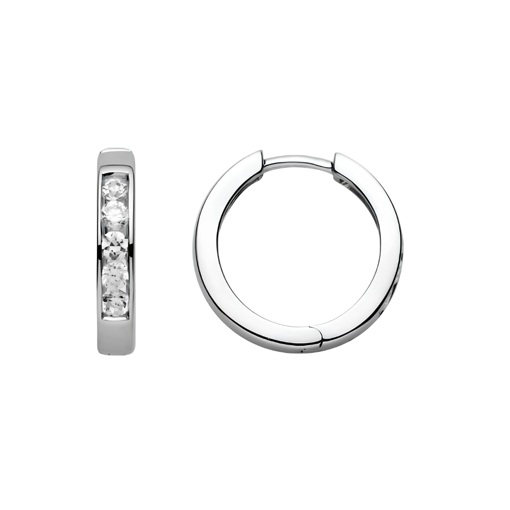 Creolen aus Silber mit funkelnden Zirkonia - 6264.04429/1701