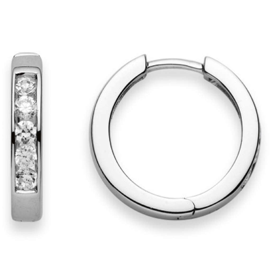 Creolen aus Silber mit funkelnden Zirkonia - 6264.04429/1701
