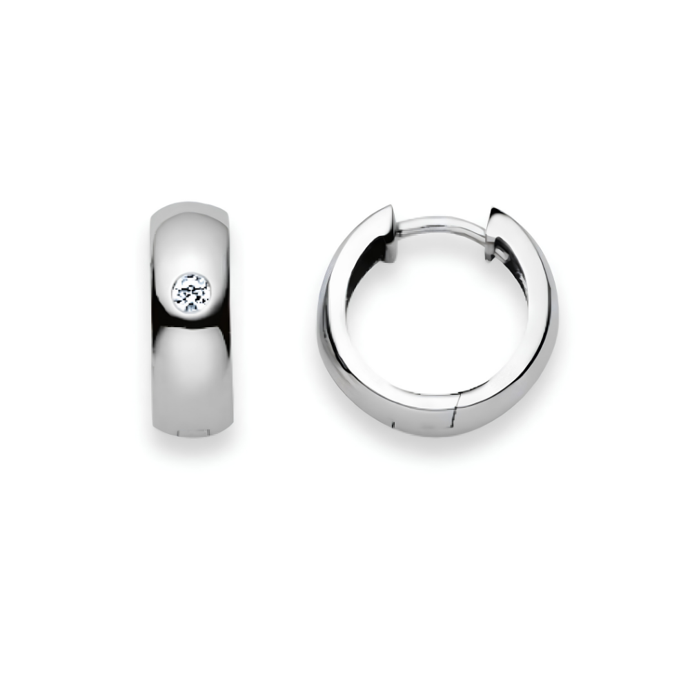 Creolen aus Silber mit Zirkonia -  6264.03416/1400