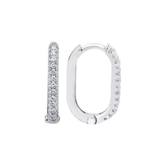 Creolen mit 0.21 ct Diamanten in 585 oder 750 Weissgold
