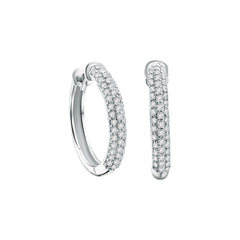 Creolen mit 0.44 ct Diamanten in 585 oder 750 Weissgold