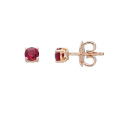 Damen-Ohrstecker aus 18 Karat Gold mit funkelndem Rubin - 220870