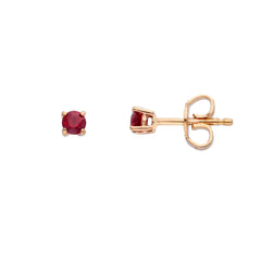 Damen-Ohrstecker aus 18 Karat Gold mit funkelndem Rubin - 220870