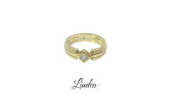 Damenring 750 Gold Diamant Gr. 53