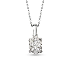 Diamant-Halskette aus 18K Weissgold - KL0001142