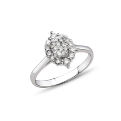 Diamantring aus 18K Weissgold in Grösse 54 - YZ0005383