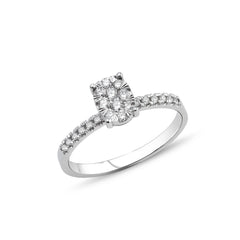 Diamantring aus 18K Weissgold in Grösse 54 - YZ0005400