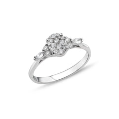 Diamantring aus 18K Weissgold in Grösse 54 - YZ0005411