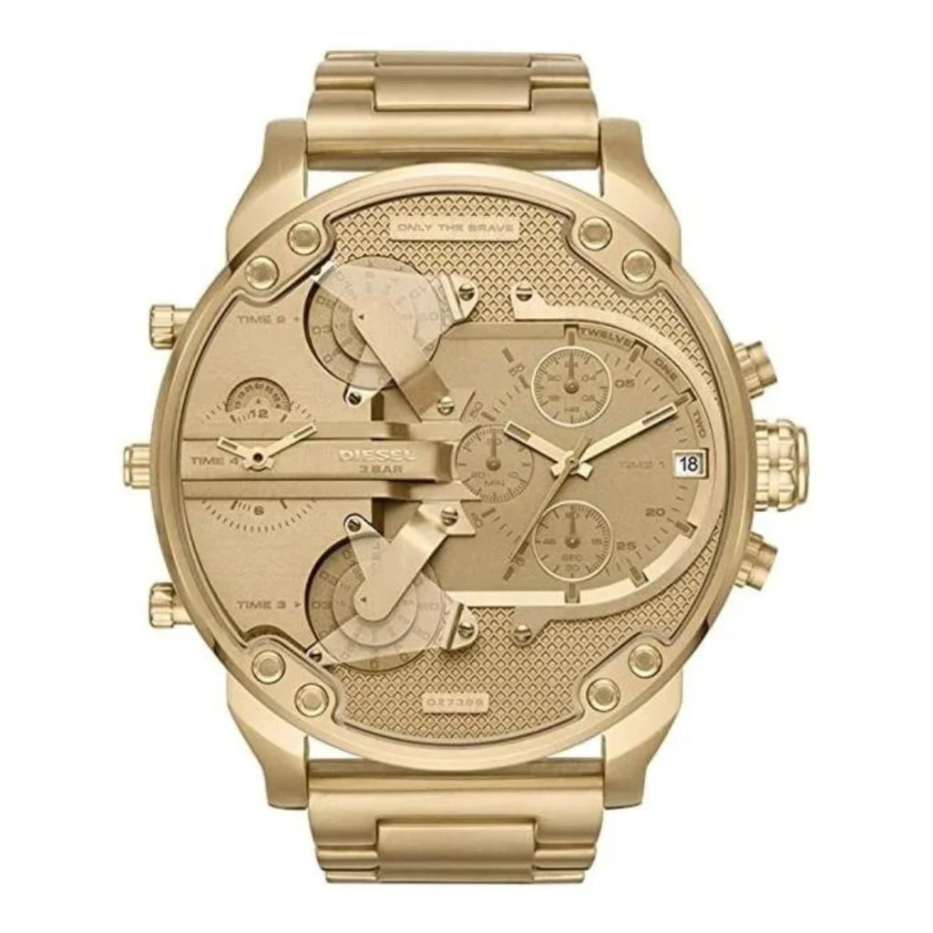 Diesel Herrenuhr Daddy Chronograph in Gold DZ7399
